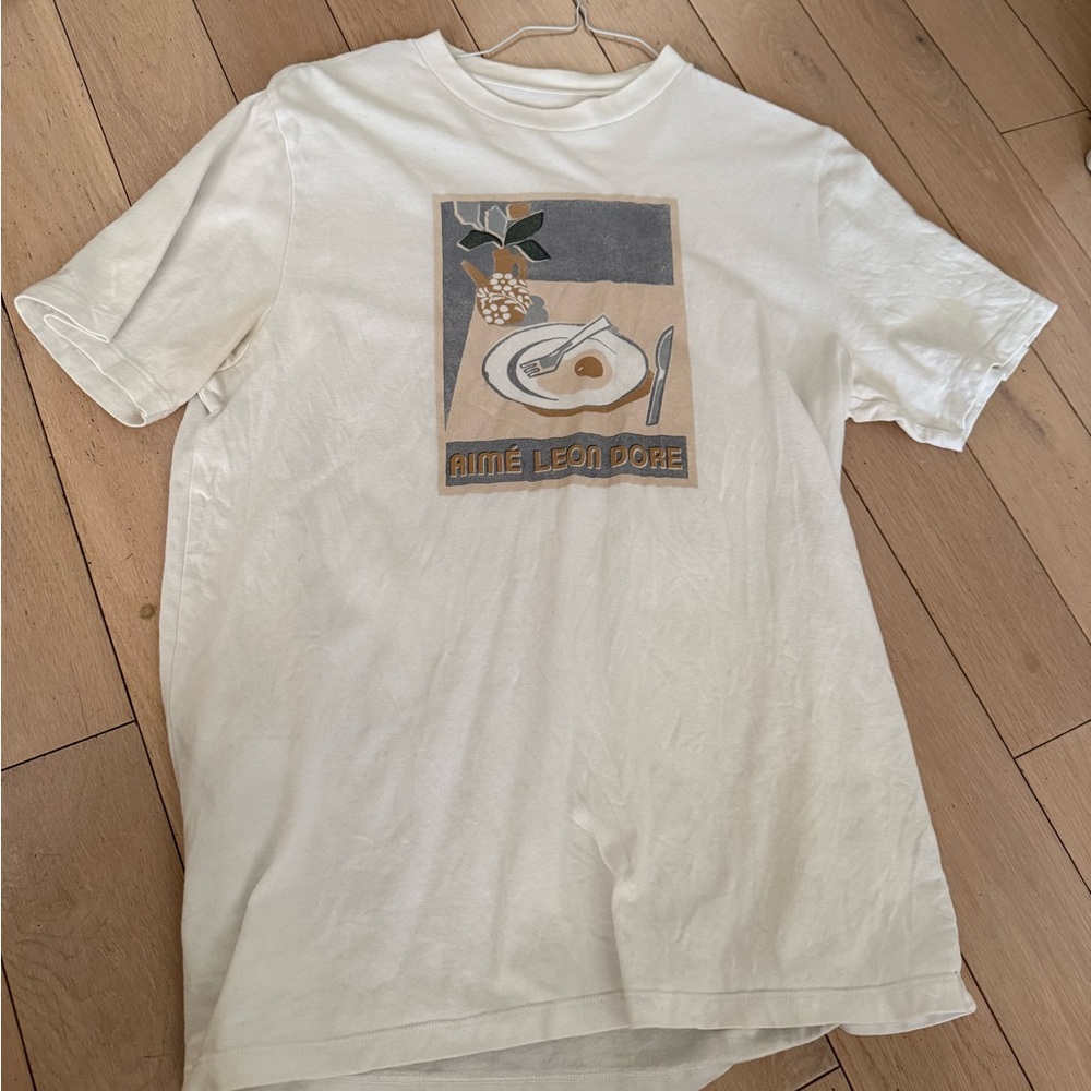 Aimé Leon Dore White Tee with Floral Graphic